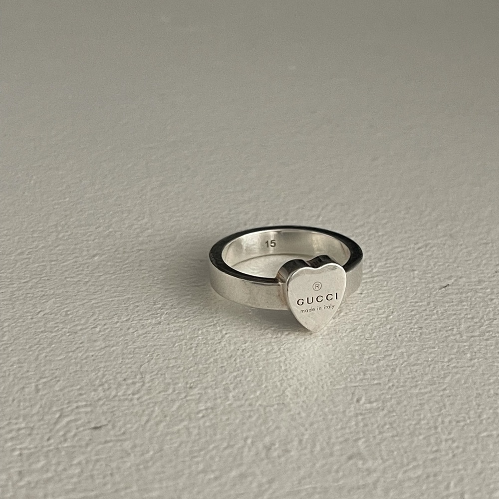 Gucci Heart Ring with Gucci Trademark